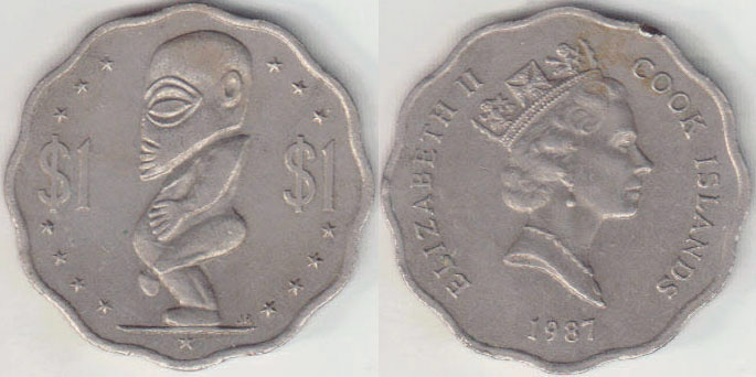1987 Cook Islands $1 A005503